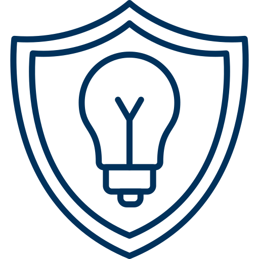 Security shield icon representing electrical safety